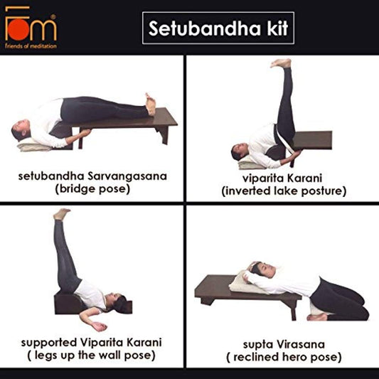 Friends of Meditation Restorative Yoga Kit (Setubandh Bench and Viparita Karani Box)