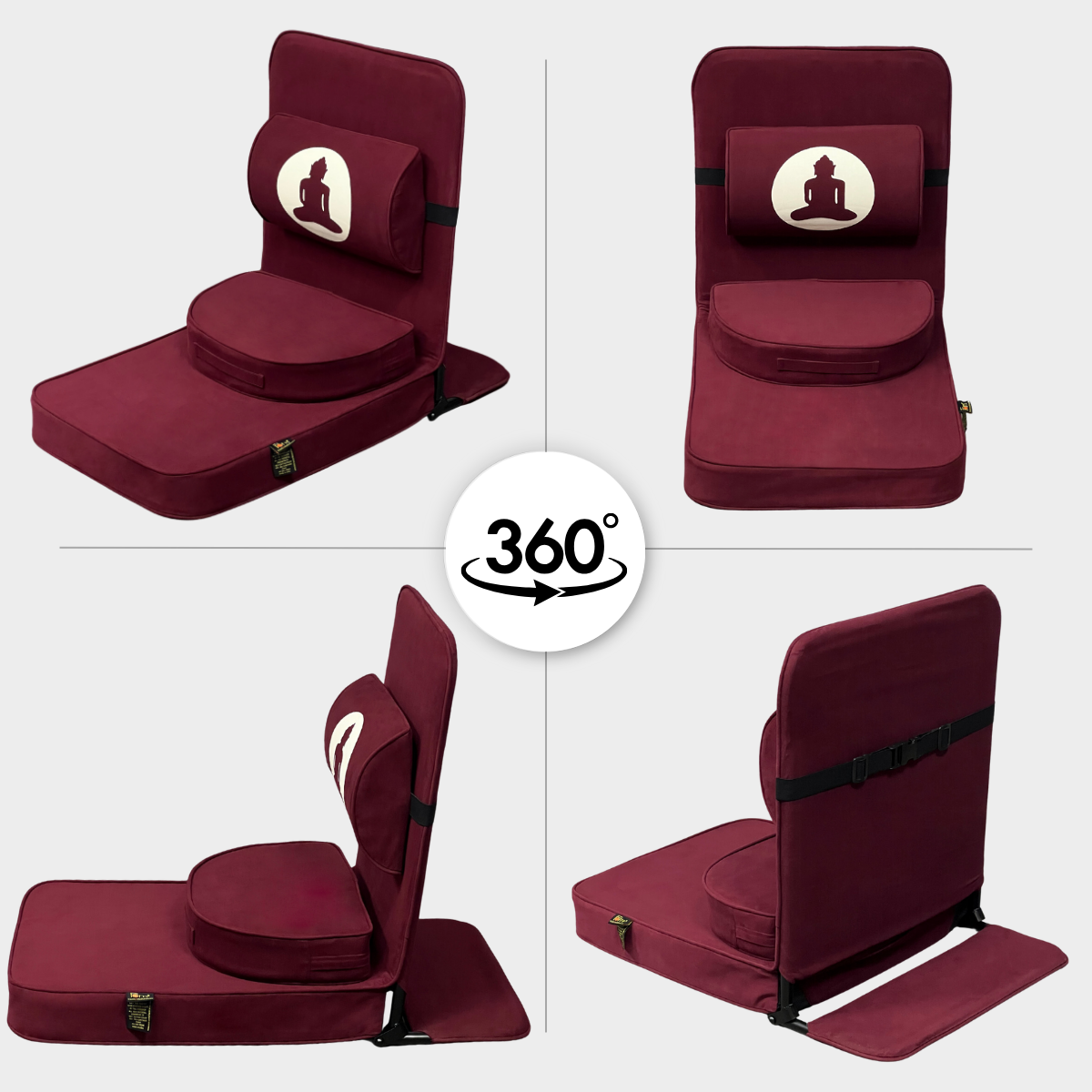 Relaxing Buddha Meditation Chair with extra rectangular back support