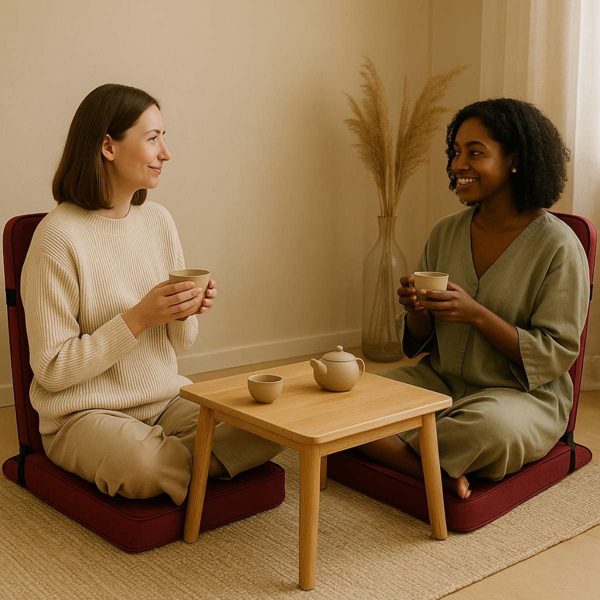 Relaxing Buddha Meditation Chair with extra rectangular back support