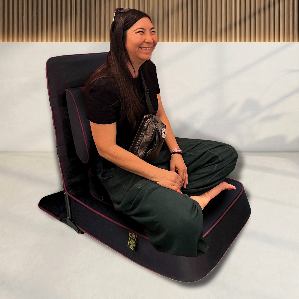 Friends of Meditation Extra Large Relaxing Meditation and Yoga Chair with backsupport and Meditation Block