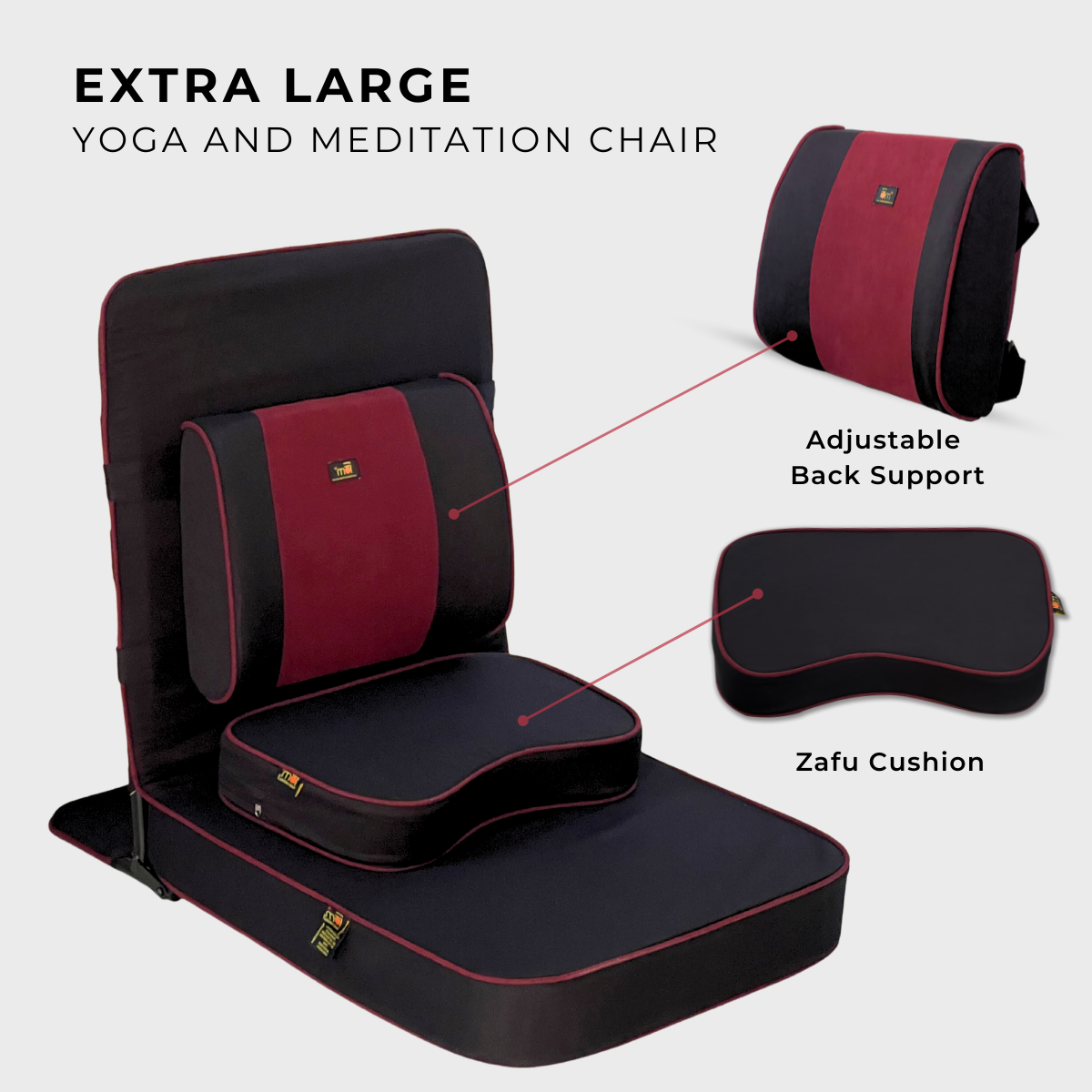 Meditation cushion with back support 2025