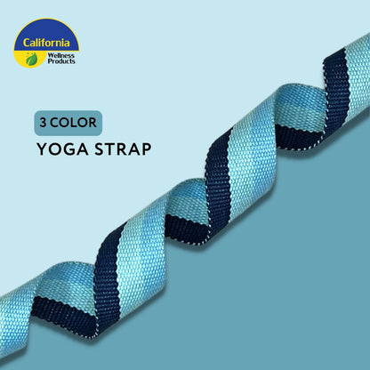 California Wellness Products Yoga Strap (10ft x 1.5in) - Yoga Belt with Extra Safe Adjustable D-Ring Buckle for Pilates,Physical Therapy, Improves Sitting Posture for Women & Men