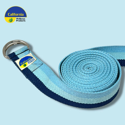 California Wellness Products Yoga Strap (10ft x 1.5in) - Yoga Belt with Extra Safe Adjustable D-Ring Buckle for Pilates,Physical Therapy, Improves Sitting Posture for Women & Men