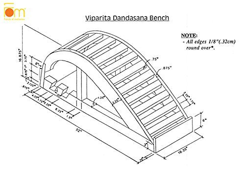 Friends of Meditation Backbending Bench (Viprita Dandasana) : Prop for Yoga asana and Restorative Yoga (RY -4)