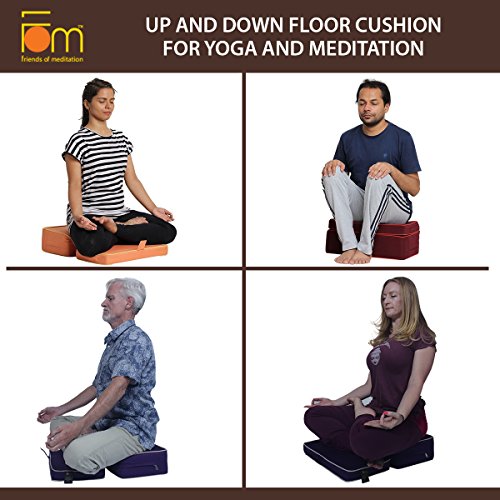 Friends Of Meditation Up and Down Floor Cushion for Yoga and Meditation