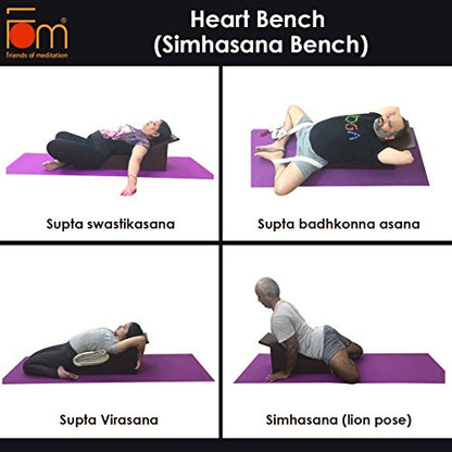 Friends of Meditation Heart Bench : Prop for Yoga asana and Restorative Yoga (RY-1)