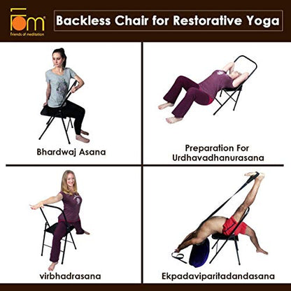 Friends of Meditation Chair (Backless) for Yoga : Prop for Yoga asana and Restorative Yoga (RY-5)
